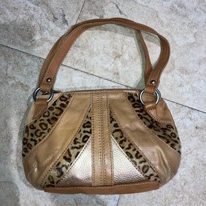 Fossil cheetah handbag.